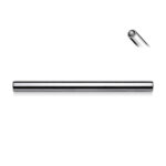 Internally threaded ASTM F-136 titanium straight barbell