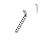 L-bent internally threaded titanium piercing post